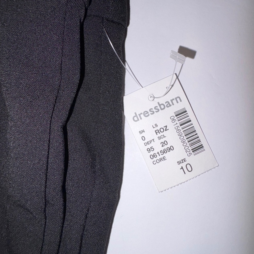 Dressbarn SecretAgent Collection Black Tummy Control Straight Leg Pant SZ 10 NWT - Picture 3 of 7